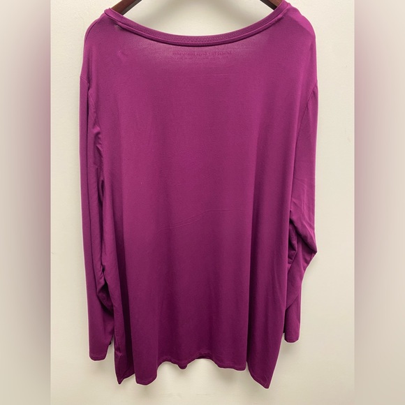 Penningtons Purple Relaxed Fit Long Top / Shirt Size 3x - Picture 4 of 6